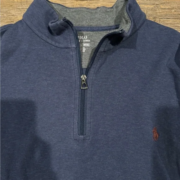 Ralph Lauren Polo 1/4 Zip Blue Sweater Sz XLT - Picture 4 of 7